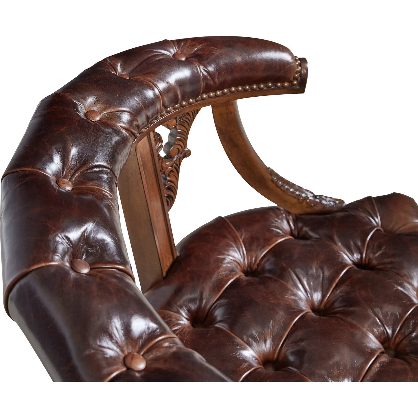 011 SI-2015532 | Closeup | Gentry Game Chair by Maitland-Smith. Made from unique in a traditional style.