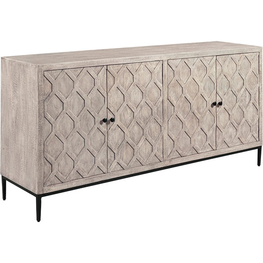 000 SI-2635909 | Primary Silo | Aspect Credenza by Fairfield Chair in grey and dune. Made from mango solids in a unique style.