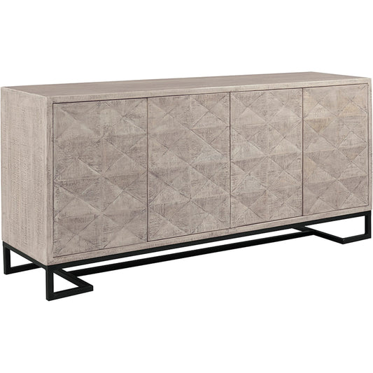 000 SI-2635910 | Primary Silo | Aspect Credenza by Fairfield Chair in grey and dune. Made from mango solids in a unique style.