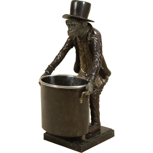 Server Monkey Wine Holder by Maitland-Smith. Made from unique in a traditional style.