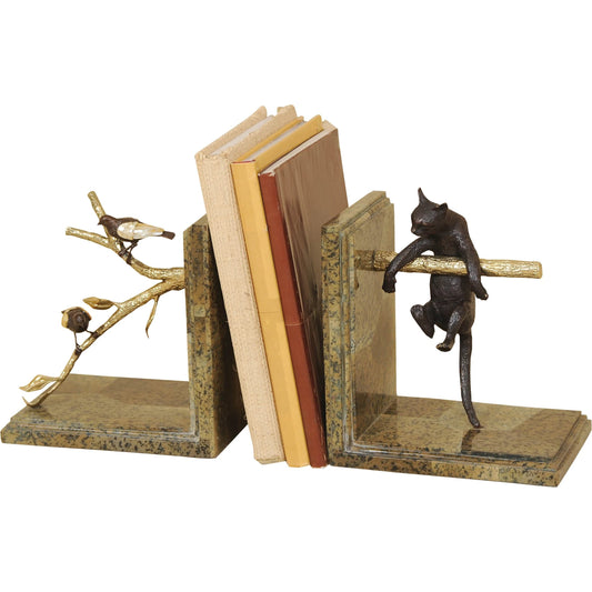 Pursuit Bookends by Maitland-Smith. Made from unique in a traditional style.