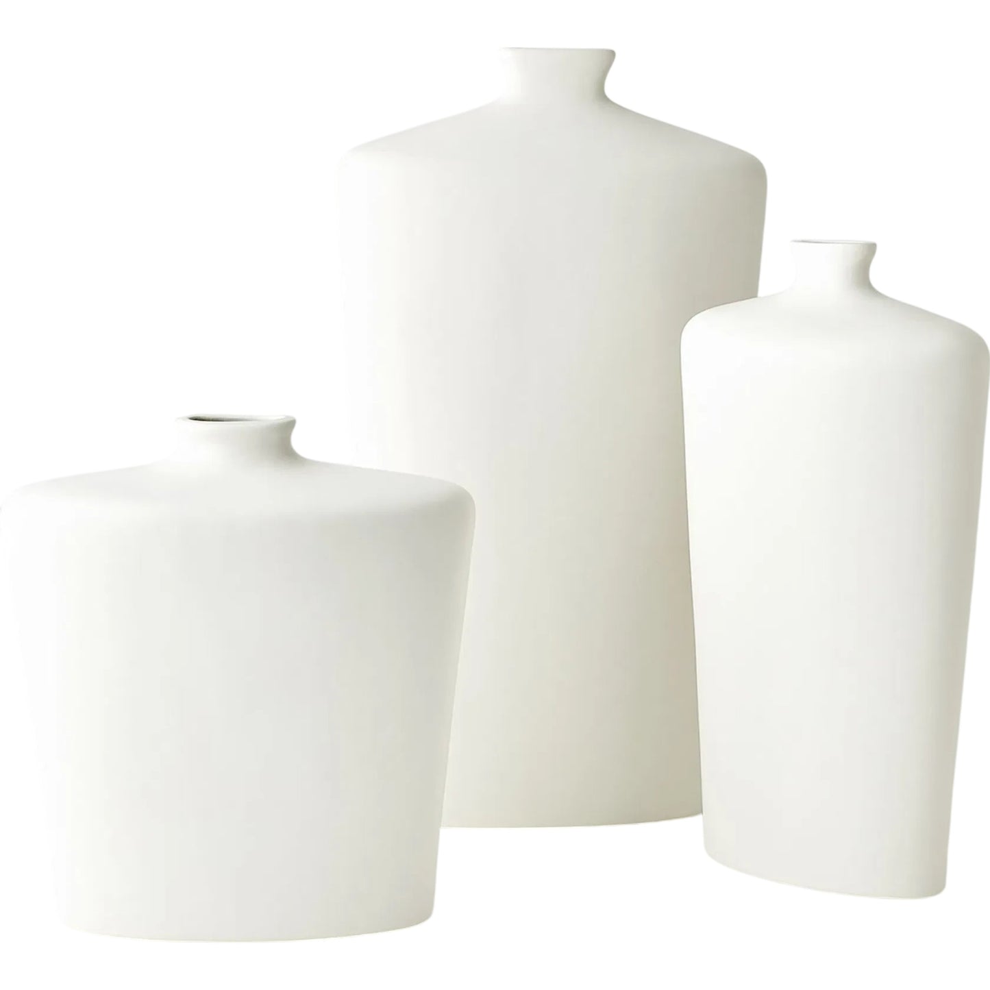 001 SI-2324558,SI-2324559,SI-2324560 | Primary Silo | Terzo Vase by Global Views in matte white. Made from unique in a modern style.