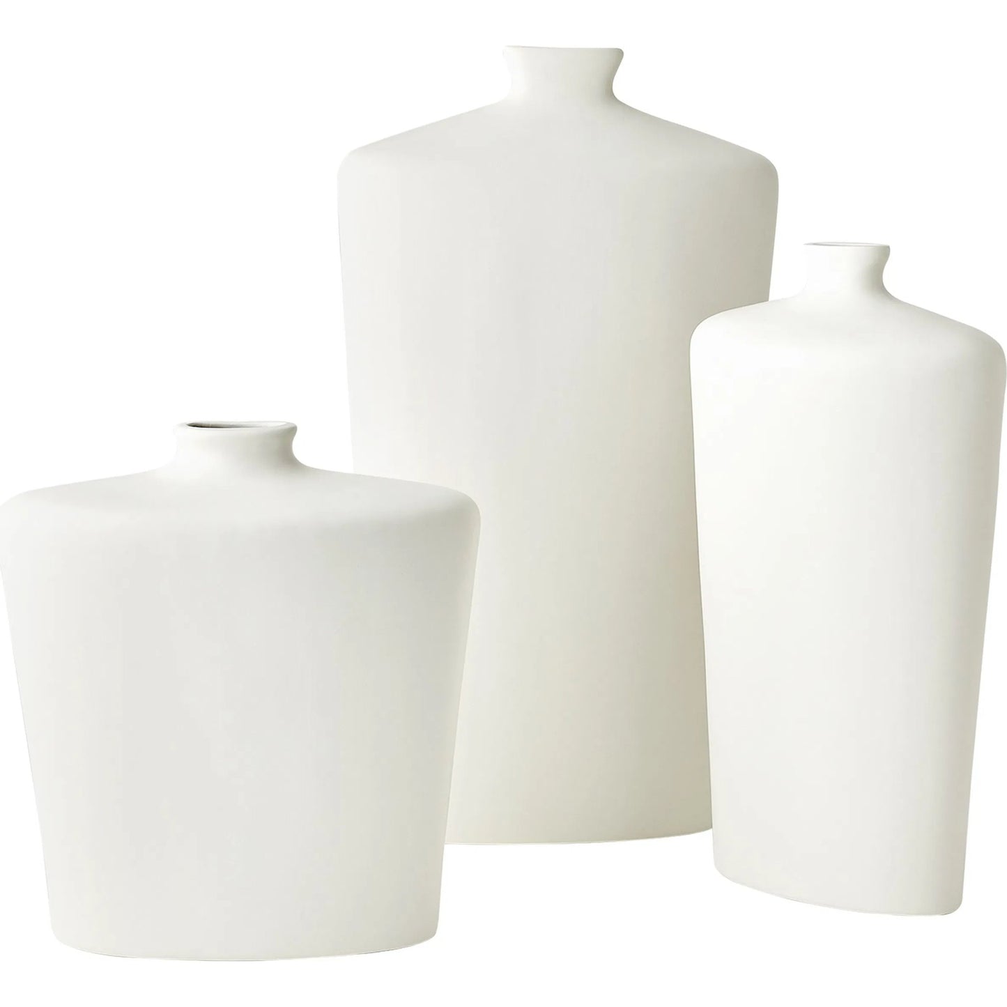 013 SI-2324558,SI-2324559,SI-2324560 | Additional Silo | Terzo Vase by Global Views in matte white. Made from unique in a modern style.
