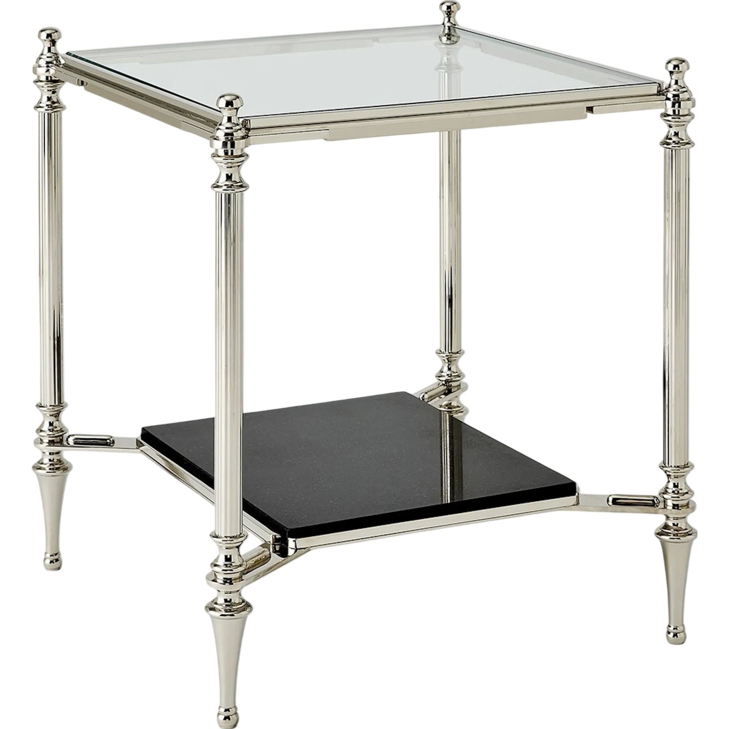 001 SI-2323958 | Primary Silo | Ford Side Table by Global Views in nickel and brass. Made from unique in a unique style.