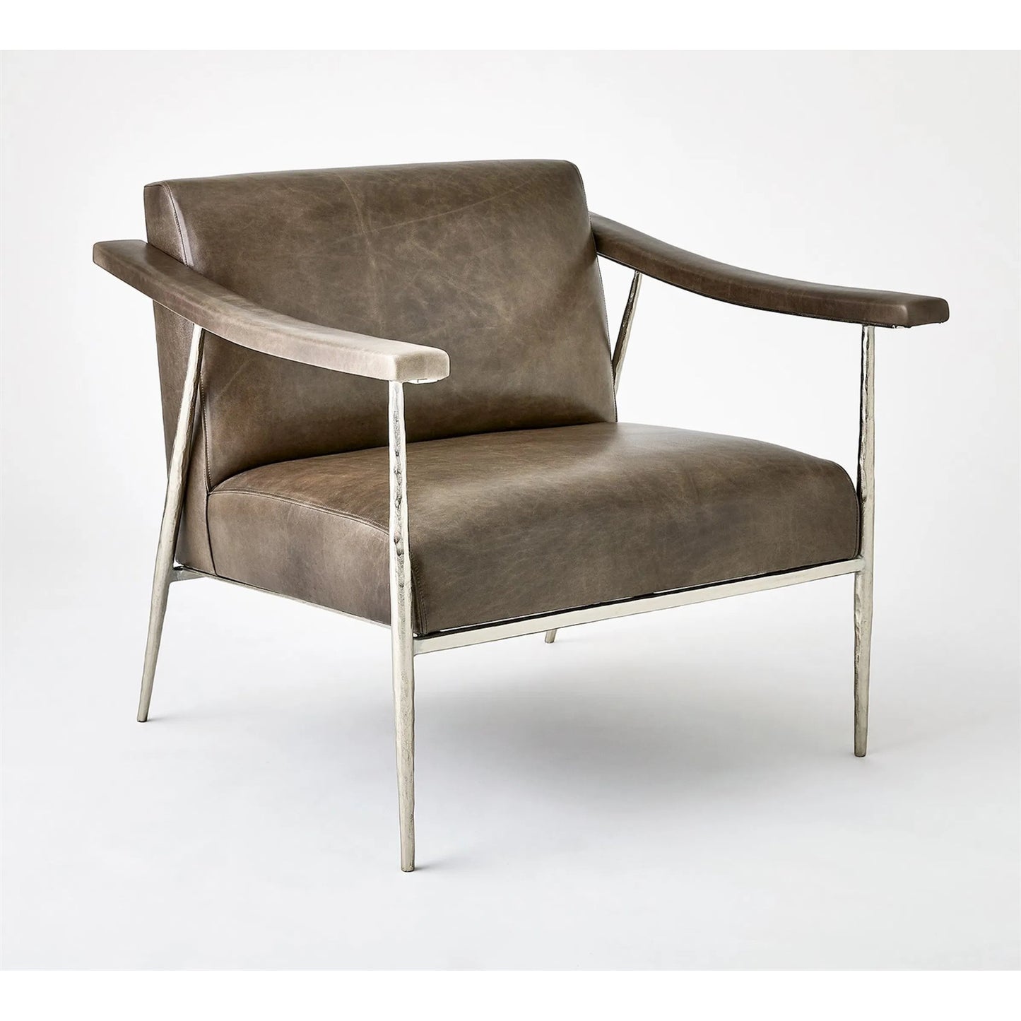 003 SI-2323867 | Additional Silo | L Brooks Leather Chair by Global Views in nickel. Made from unique in a unique style.