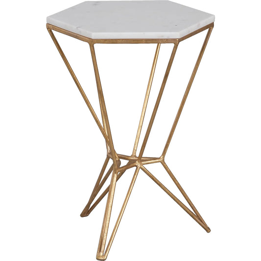 000 SI-2635939 | Primary Silo | La Bella Marble Top Drink Table by Fairfield Chair in stone and marble. Made from metal base, white marble top in a unique style.