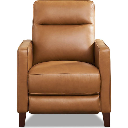 Ashby Zero Gravity Power Recliner by Hydeline in cognac brown. Made from leather, pu leather in a traditional style.