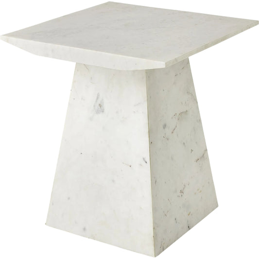 Aero Side Table by Global Views. Made from banswara marble in a modern style.