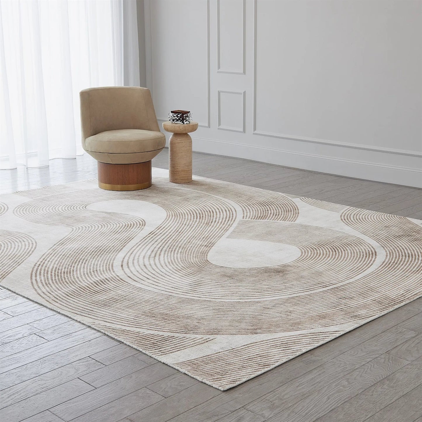 005 SI-2324672,SI-2324673,SI-2324674,SI-2324675,SI-2324676 | Lifestyle | Wander Rug by Global Views. Made from 90% viscose, 10% wool in a unique style.