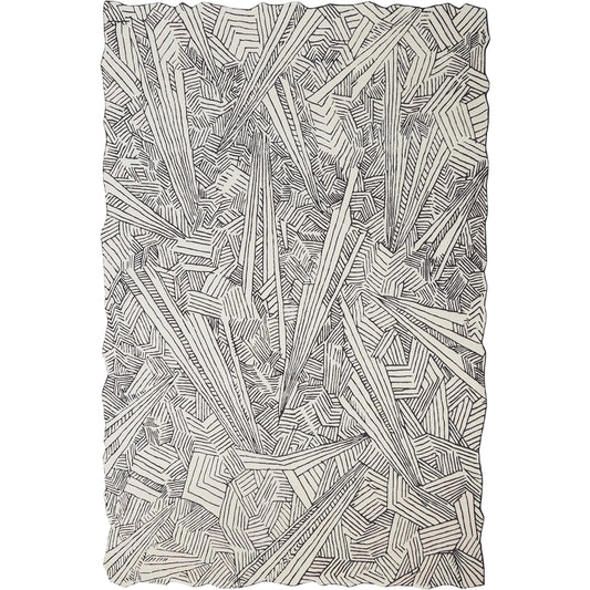 Searchlight Rug by Global Views in black/white. Made from unique in a unique style.