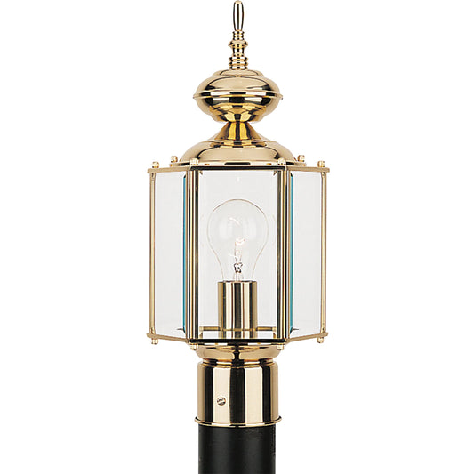 Classico One Light Outdoor Post Lantern by Visual Comfort & Co.. Made from brass in a traditional style.