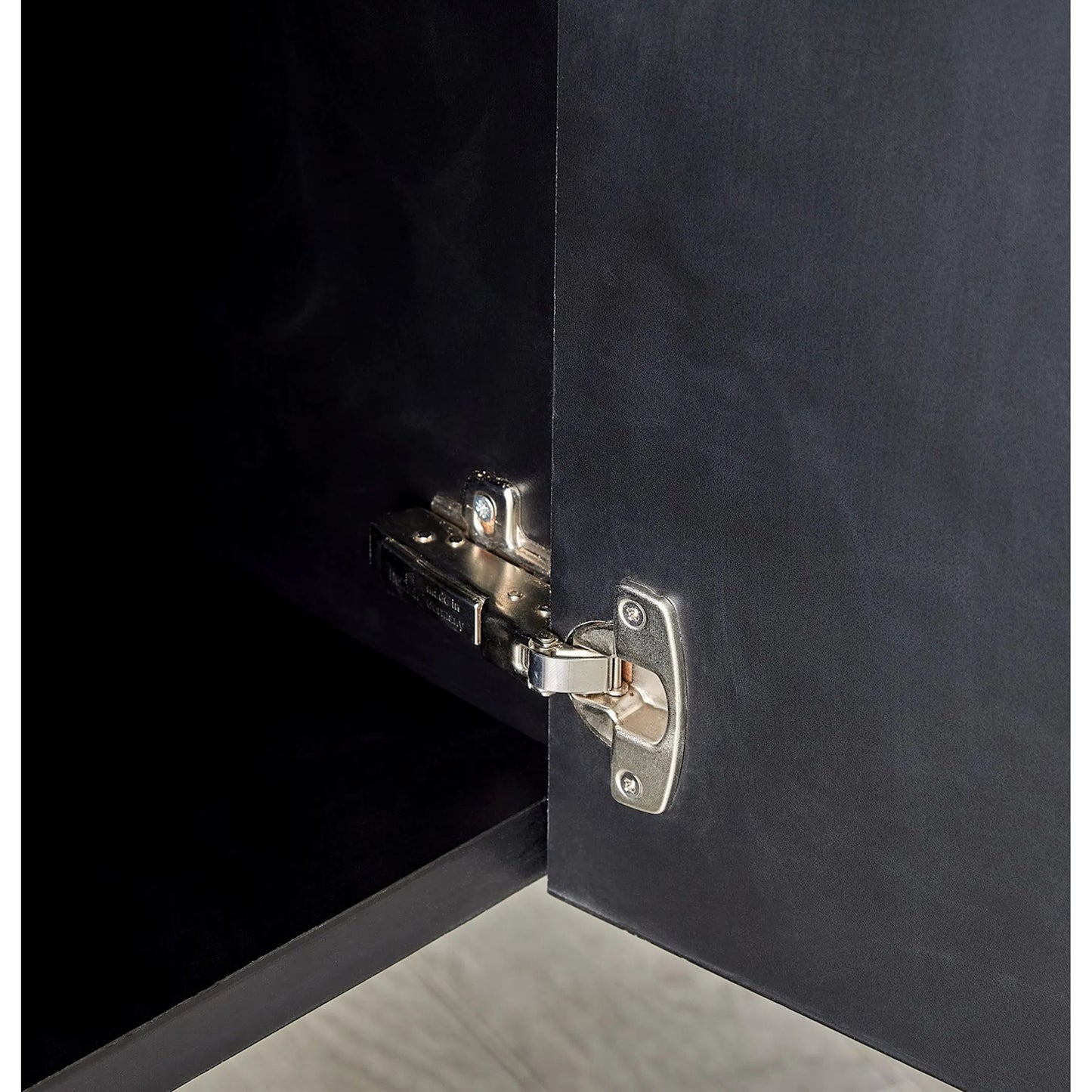 002 SI-2323765 | Closeup | Horn Inlay Bedside Table by Global Views in black and antique brass. Made from unique in a modern style.
