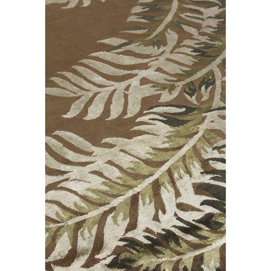 Mosaic 8263 Rug by Exquisite Rugs in brown, silk. Made from bamboo silk in a unique style.