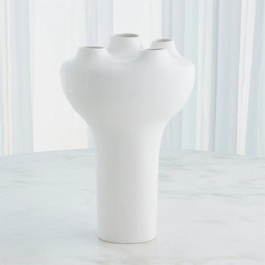 Geyser Vase by Global Views in white. Made from unique in a modern style.