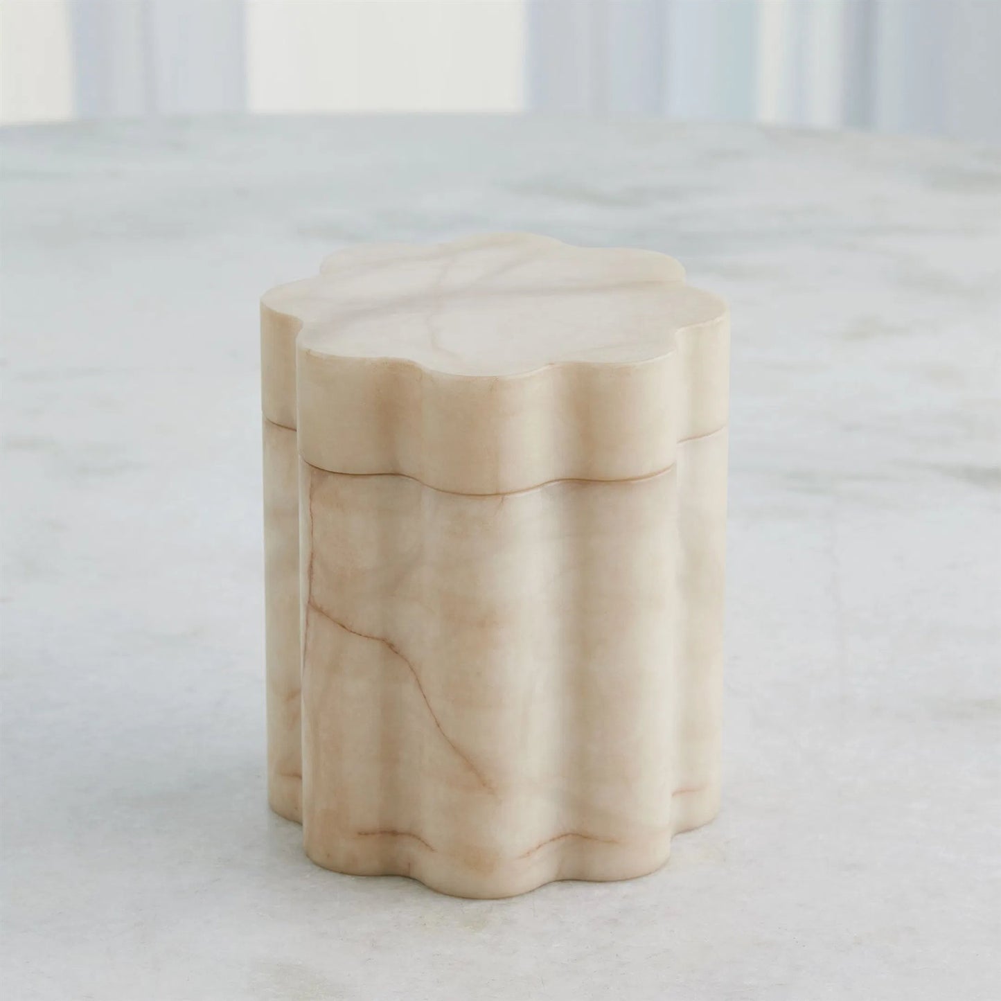 005 SI-2445778 | Additional Silo | Cumulus Alabaster Tall Box by Global Views in cream. Made from alabaster in a unique style.
