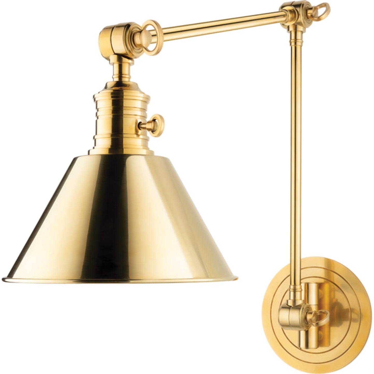 011 S-312273 | Additional Silo | Garden City Swing Arm Wall Sconce by Hudson Valley. Made from brass in a traditional style.