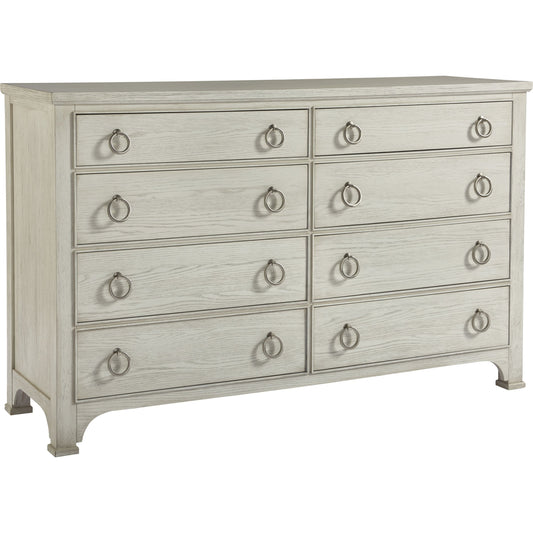Coastal Living the Escape Drawer Dresser by Coastal Living by Universal Furniture in brushed pewter and sandbar. Made from unique in a transitional style.