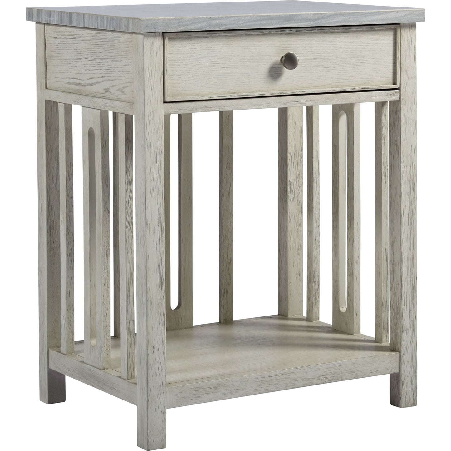 001 SR-813066 | Additional Silo | Coastal Living Bedside Table with Stone Top by Coastal Living by Universal Furniture in sandbar and brushed pewter. Made from unique in a transitional style.