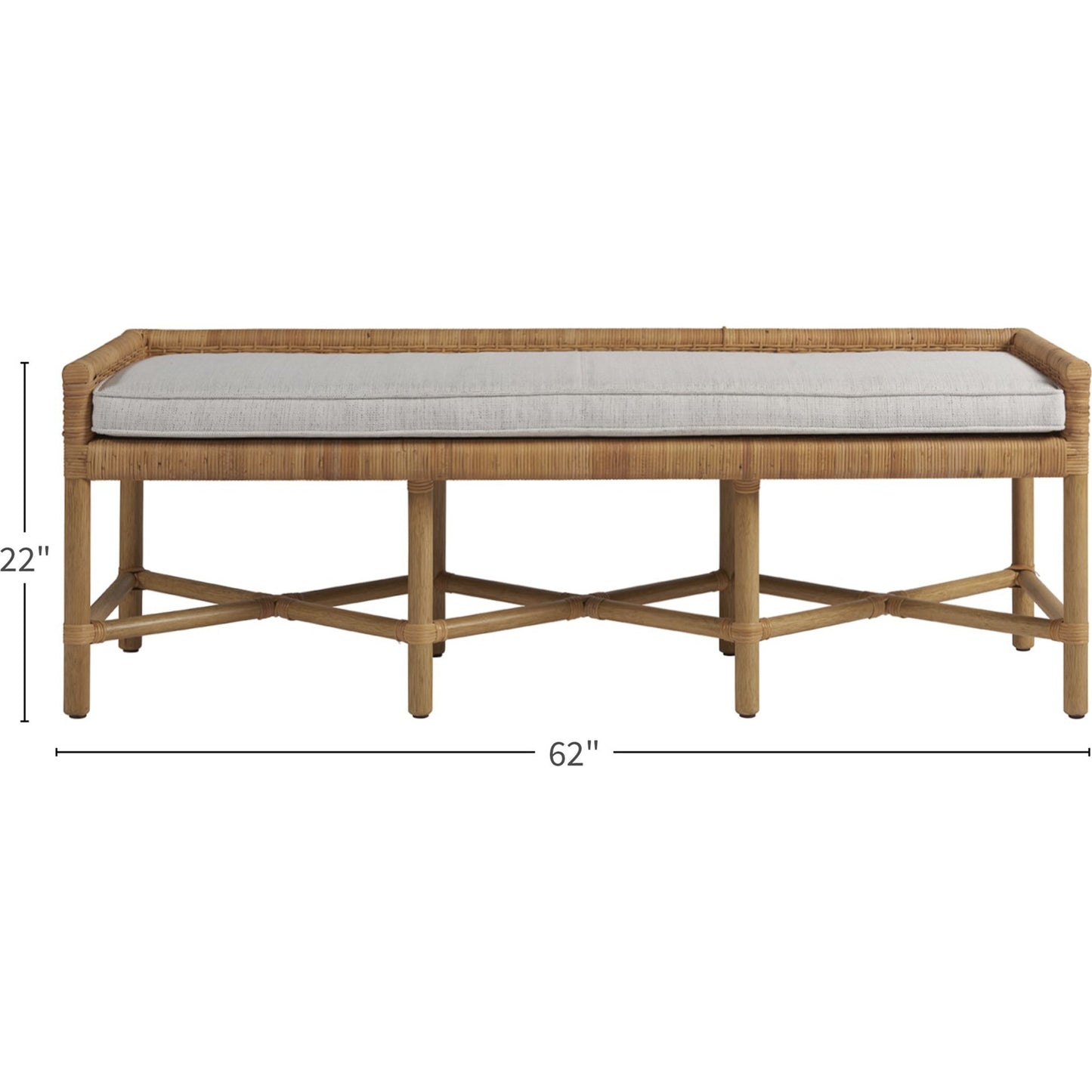 003 SR-813124 | Additional Silo | Coastal Living Pull Up Bench by Coastal Living by Universal Furniture in wicker, dover natural. Made from 96% polyester, 2% nylon, 2% cotton in a coastal style.