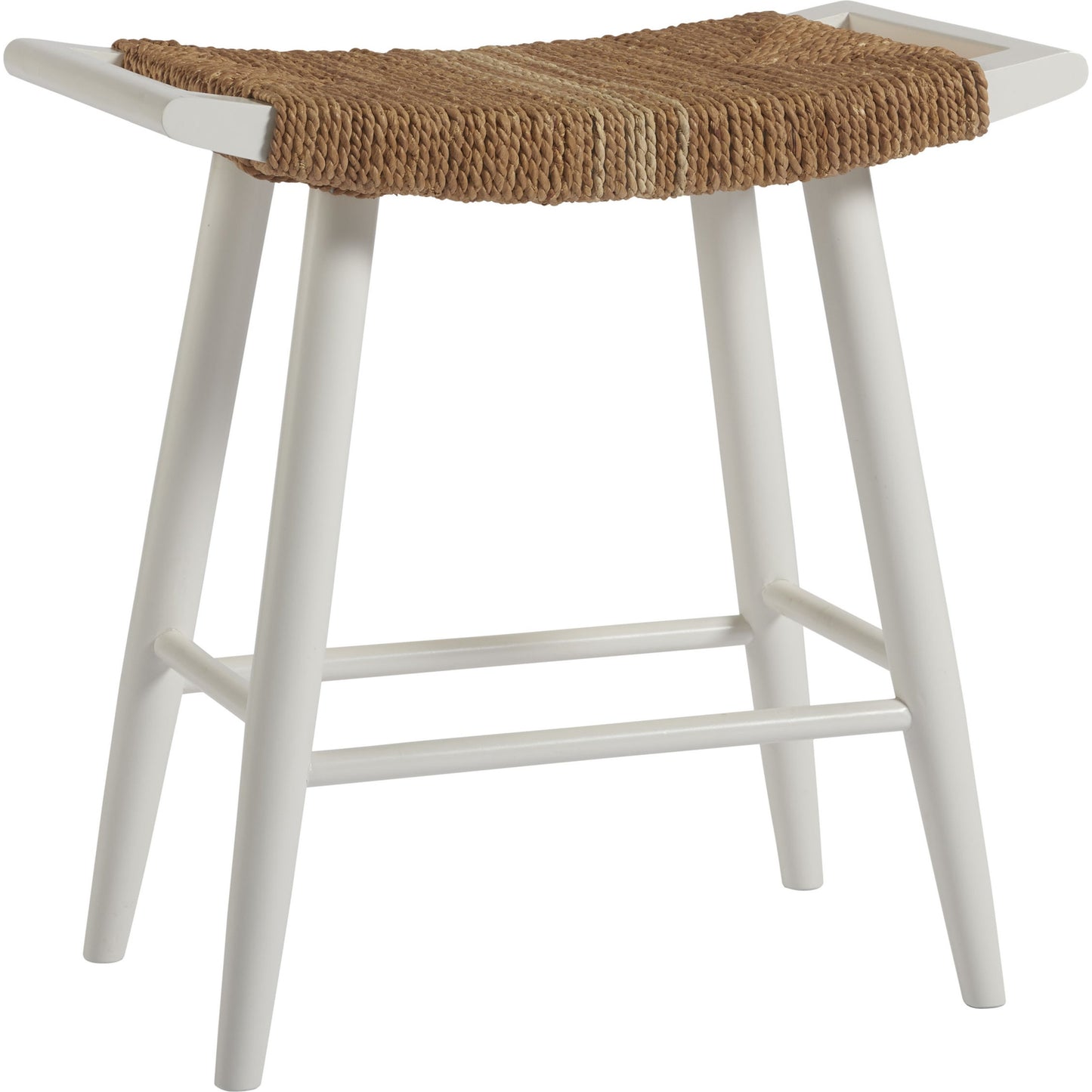 001 SR-813095 | Additional Silo | Coastal Living Counter Stool by Coastal Living by Universal Furniture in white and sailcloth. Made from woven abaca in a coastal style.