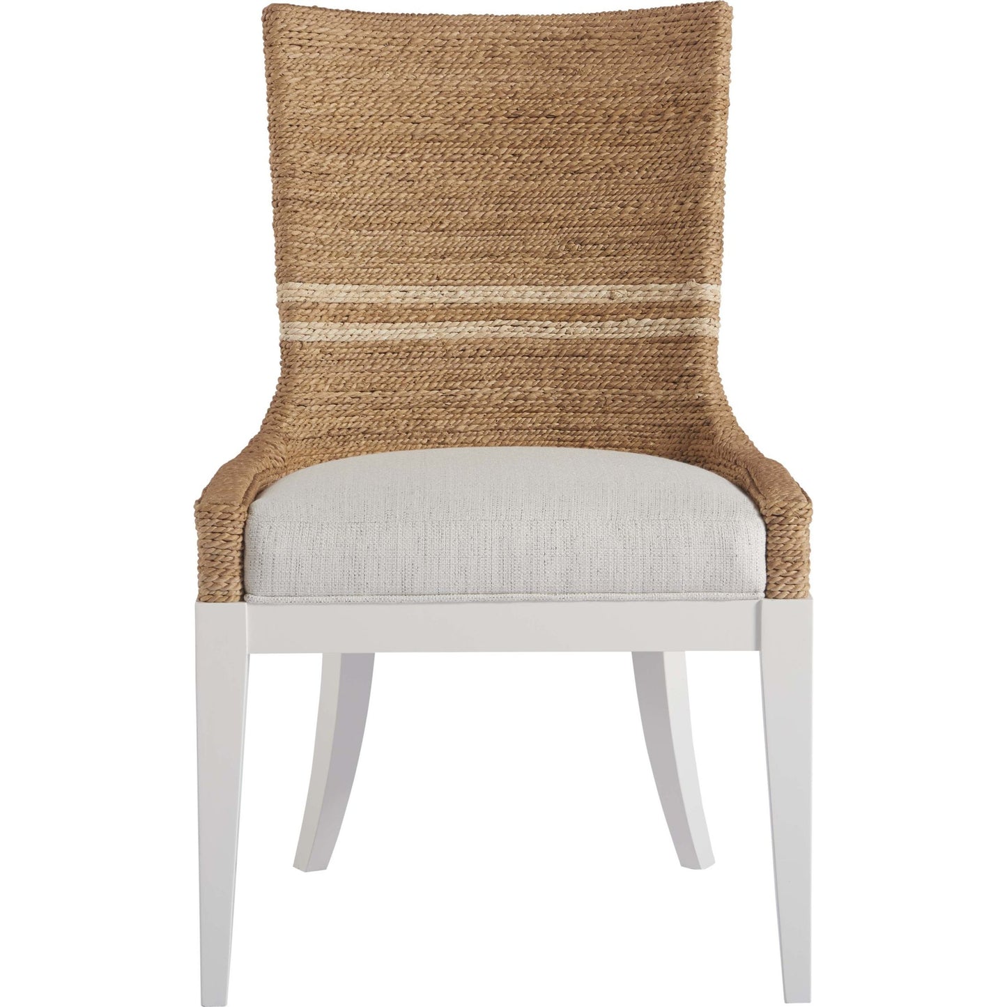 003 SR-813143 | Additional Silo | Coastal Living Siesta Key Dining Chair (Set of 2) by Coastal Living by Universal Furniture in brushed pewter and woven abaca, dover natural. Made from 96% polyester, 2% nylon, 2% cotton in a coastal style.