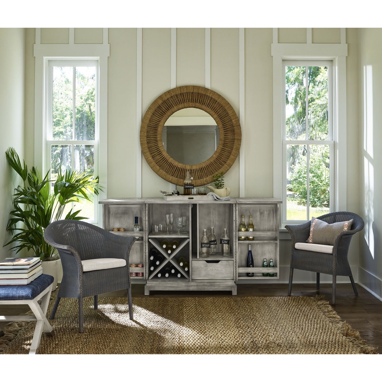 007 SR-813111 | Lifestyle | Coastal Living Long Key Console Table by Coastal Living by Universal Furniture in wrapped split rattan. Made from unique in a coastal style.