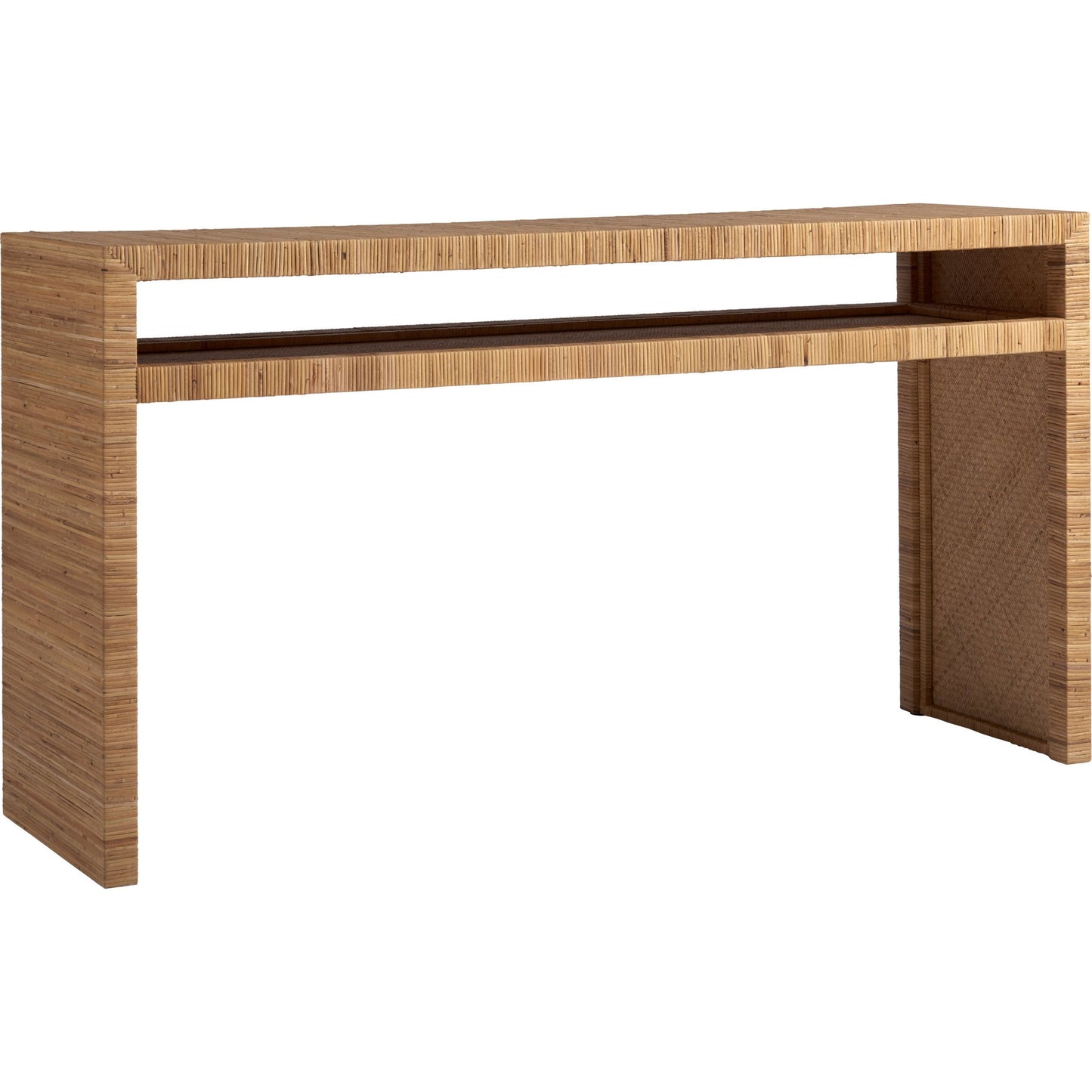 001 SR-813111 | Additional Silo | Coastal Living Long Key Console Table by Coastal Living by Universal Furniture in wrapped split rattan. Made from unique in a coastal style.