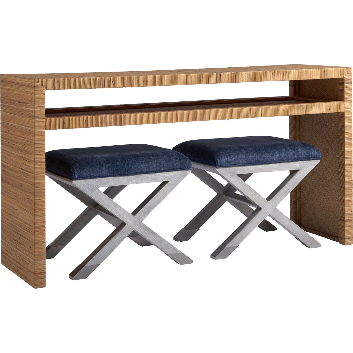 002 SR-813111 | Additional Silo | Coastal Living Long Key Console Table by Coastal Living by Universal Furniture in wrapped split rattan. Made from unique in a coastal style.