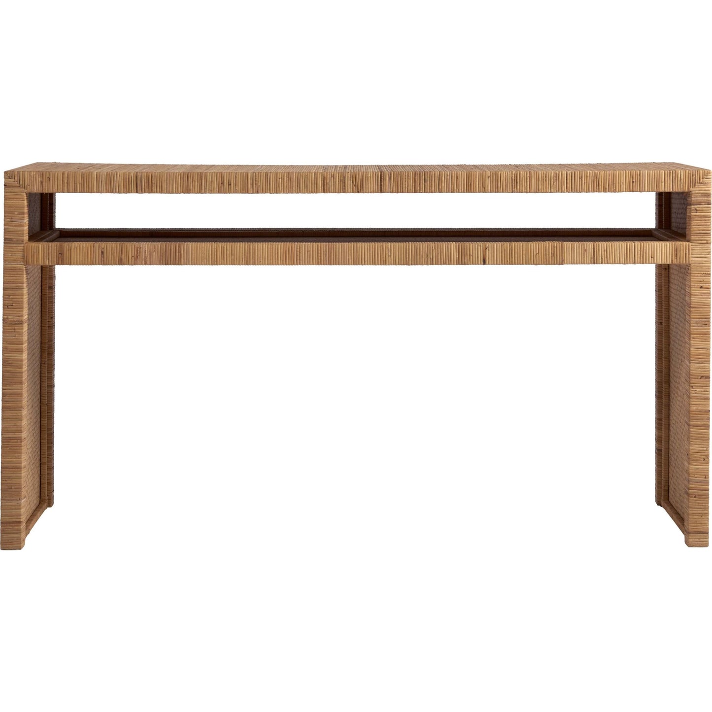 004 SR-813111 | Additional Silo | Coastal Living Long Key Console Table by Coastal Living by Universal Furniture in wrapped split rattan. Made from unique in a coastal style.