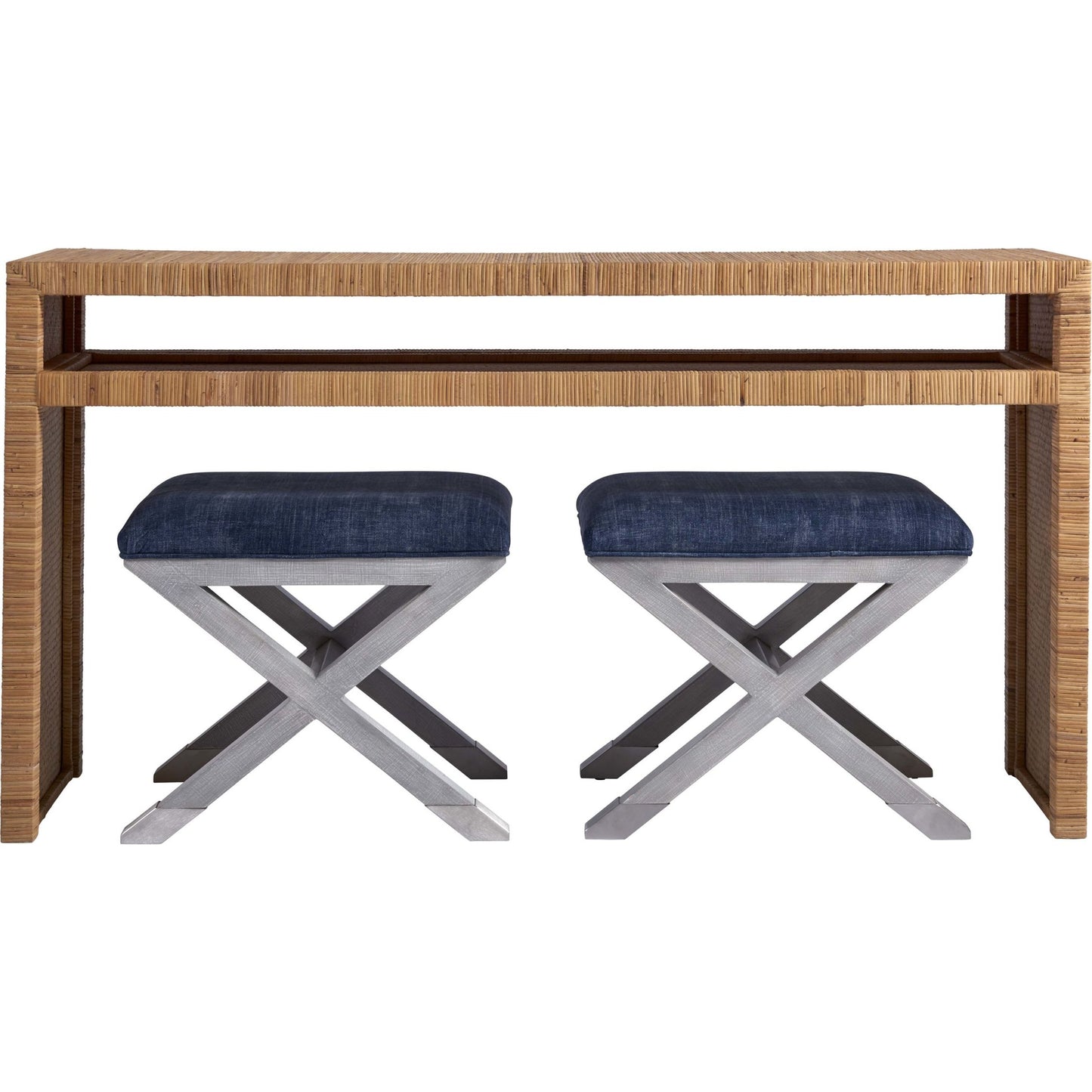 005 SR-813111 | Additional Silo | Coastal Living Long Key Console Table by Coastal Living by Universal Furniture in wrapped split rattan. Made from unique in a coastal style.