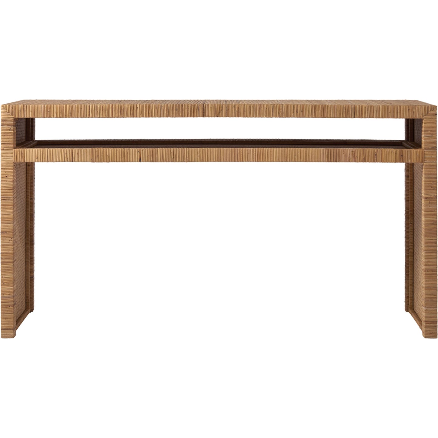 003 SR-813111 | Additional Silo | Coastal Living Long Key Console Table by Coastal Living by Universal Furniture in wrapped split rattan. Made from unique in a coastal style.