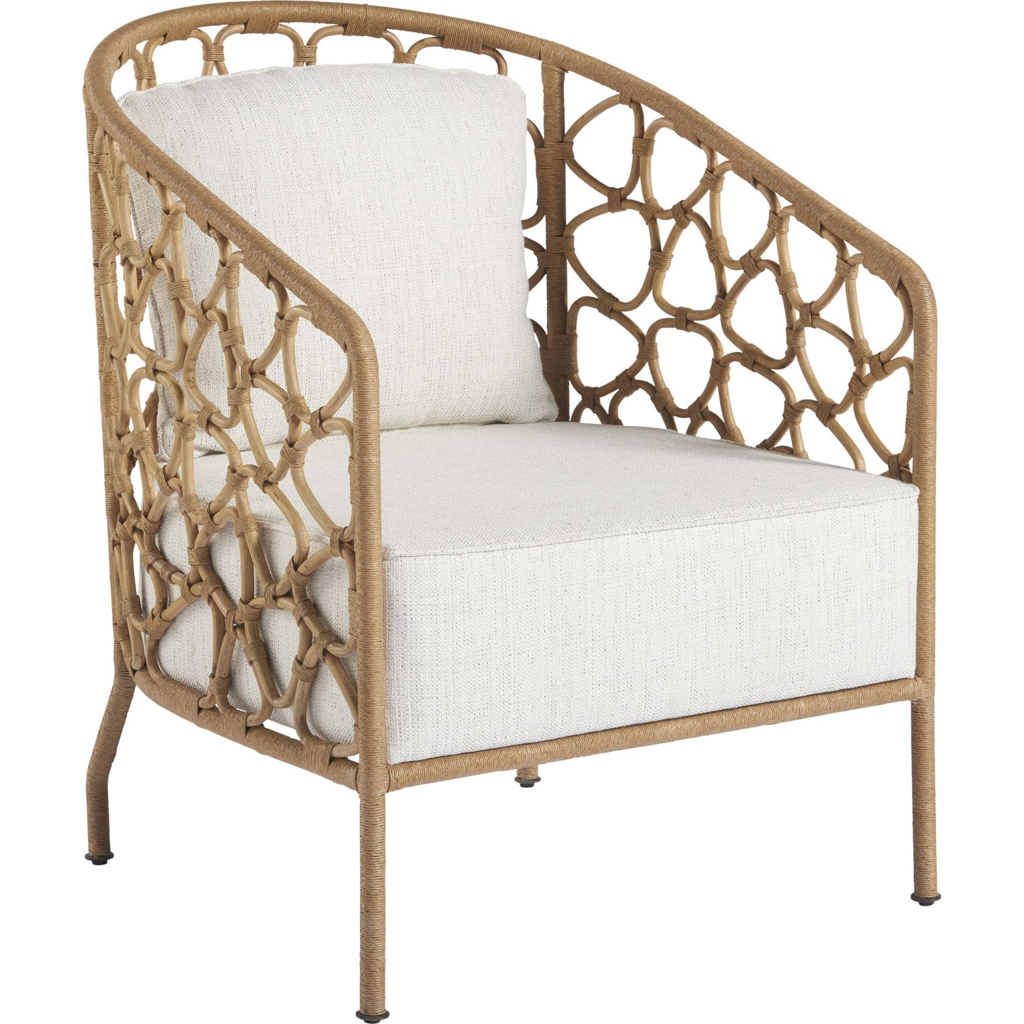 001 SR-813122 | Additional Silo | Coastal Living Pebble Accent Chair by Coastal Living by Universal Furniture in na and rattan, dover natural. Made from 96% polyester, 2% nylon, 2% cotton in a coastal style.