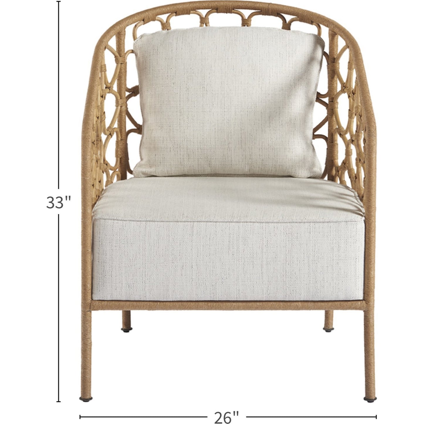 003 SR-813122 | Additional Silo | Coastal Living Pebble Accent Chair by Coastal Living by Universal Furniture in na and rattan, dover natural. Made from 96% polyester, 2% nylon, 2% cotton in a coastal style.