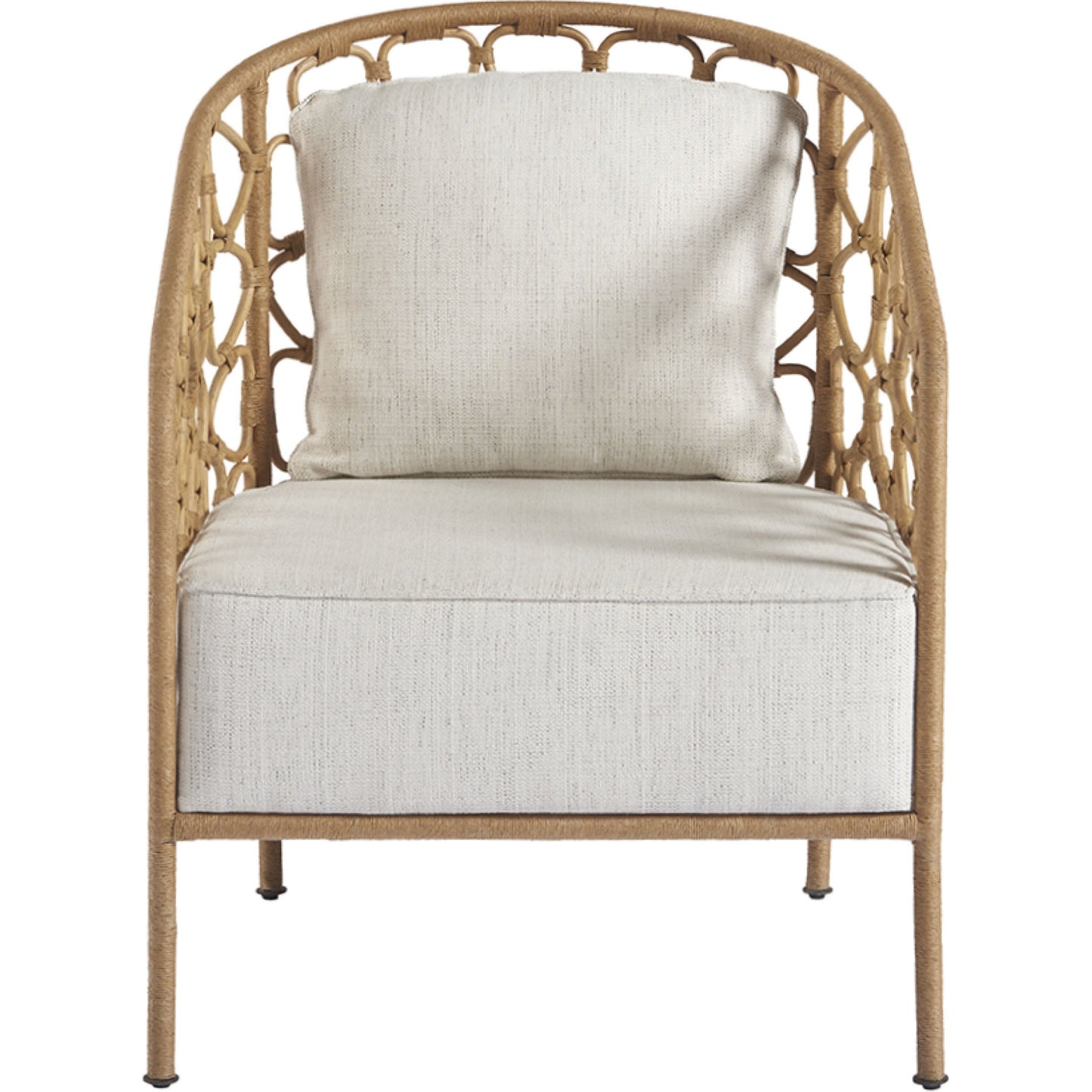 002 SR-813122 | Additional Silo | Coastal Living Pebble Accent Chair by Coastal Living by Universal Furniture in na and rattan, dover natural. Made from 96% polyester, 2% nylon, 2% cotton in a coastal style.