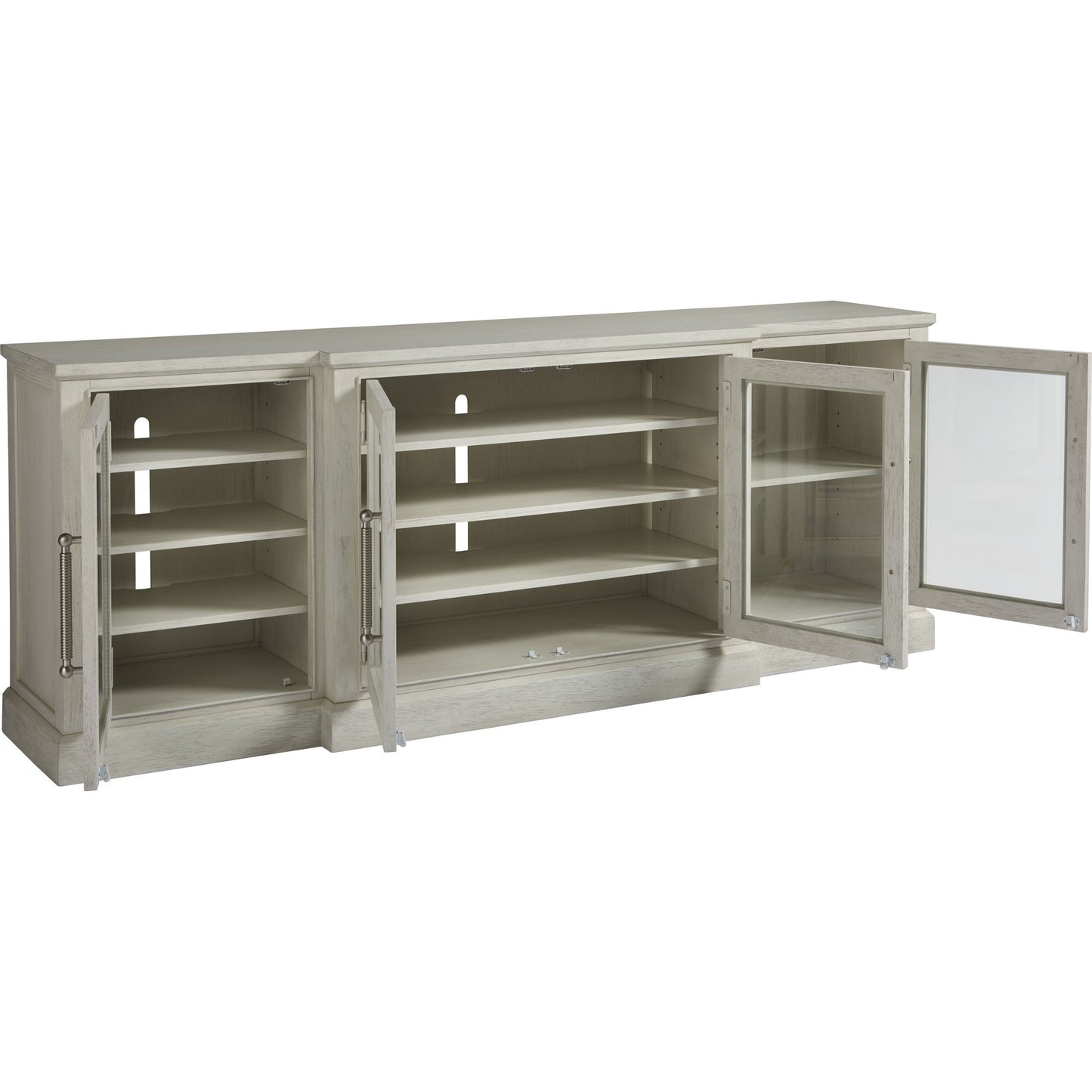010 SR-813099 | Lifestyle | Coastal Living Entertainment Console by Coastal Living by Universal Furniture in brushed pewter and sandbar. Made from unique in a traditional style.