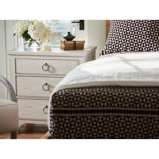 Coastal Living Nightstand by Coastal Living by Universal Furniture in brushed pewter and sandbar. Made from unique in a transitional style.