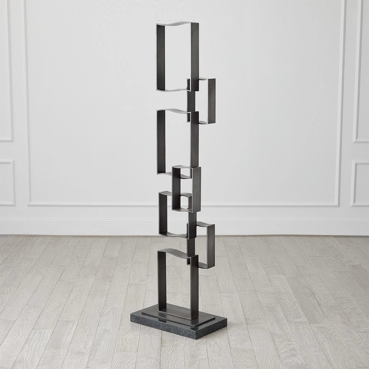 002 SI-2446059 | Additional Silo | Bent Square Sculpture by Global Views. Made from iron, stone in a unique style.