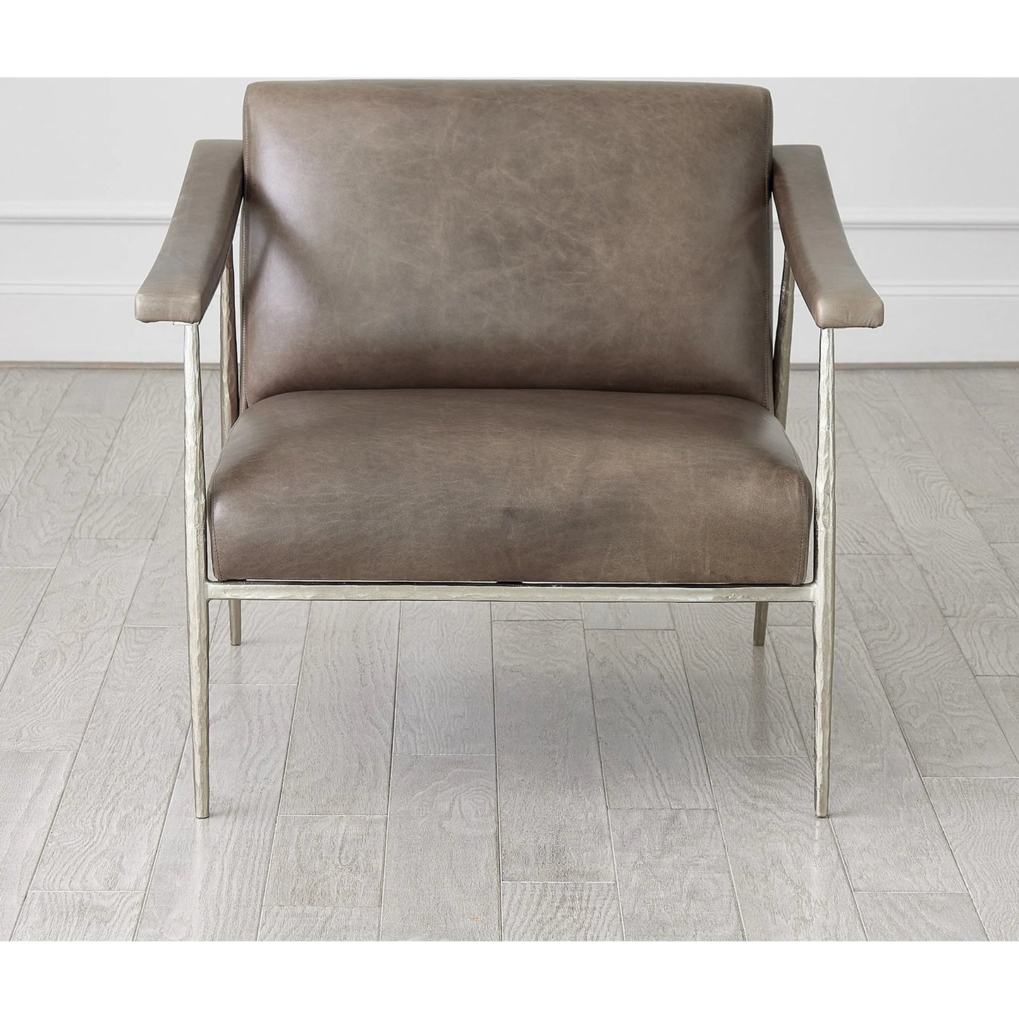011 SI-2323867 | Additional Silo | L Brooks Leather Chair by Global Views in nickel. Made from unique in a unique style.