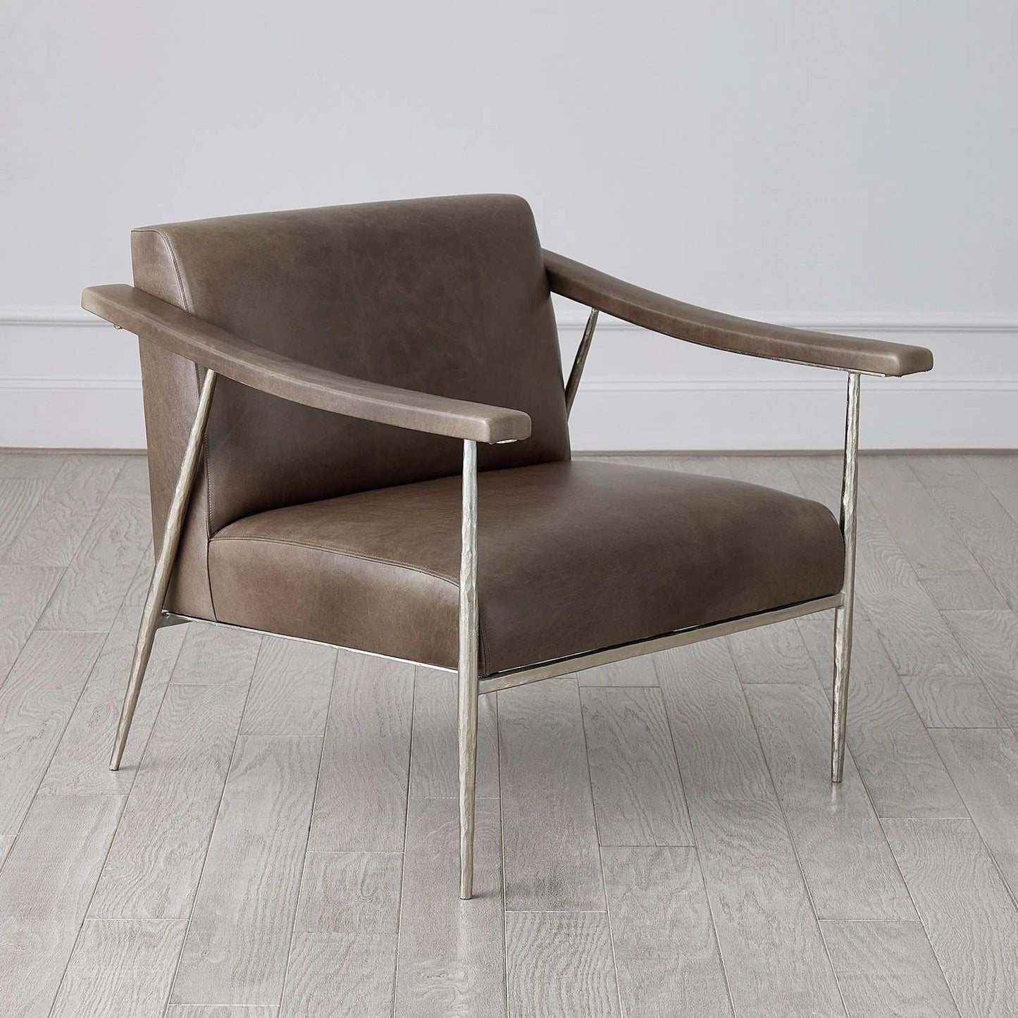 012 SI-2323867 | Additional Silo | L Brooks Leather Chair by Global Views in nickel. Made from unique in a unique style.