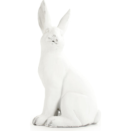 000 S-338158 | Primary Silo | Left Facing Rabbit by Zentique in off-white and polyresin. Made from polyresin in a traditional style.