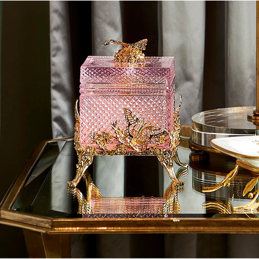 Pink Crystal Box by Maitland-Smith. Made from unique in a traditional style.
