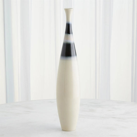 Banded Bottle by Global Views in cobalt. Made from unique in a modern style.