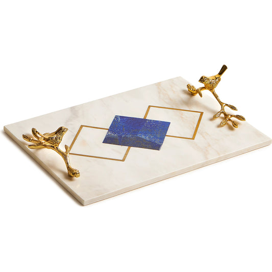 Sparrow Tray by Maitland-Smith in lapis. Made from unique in a modern style.