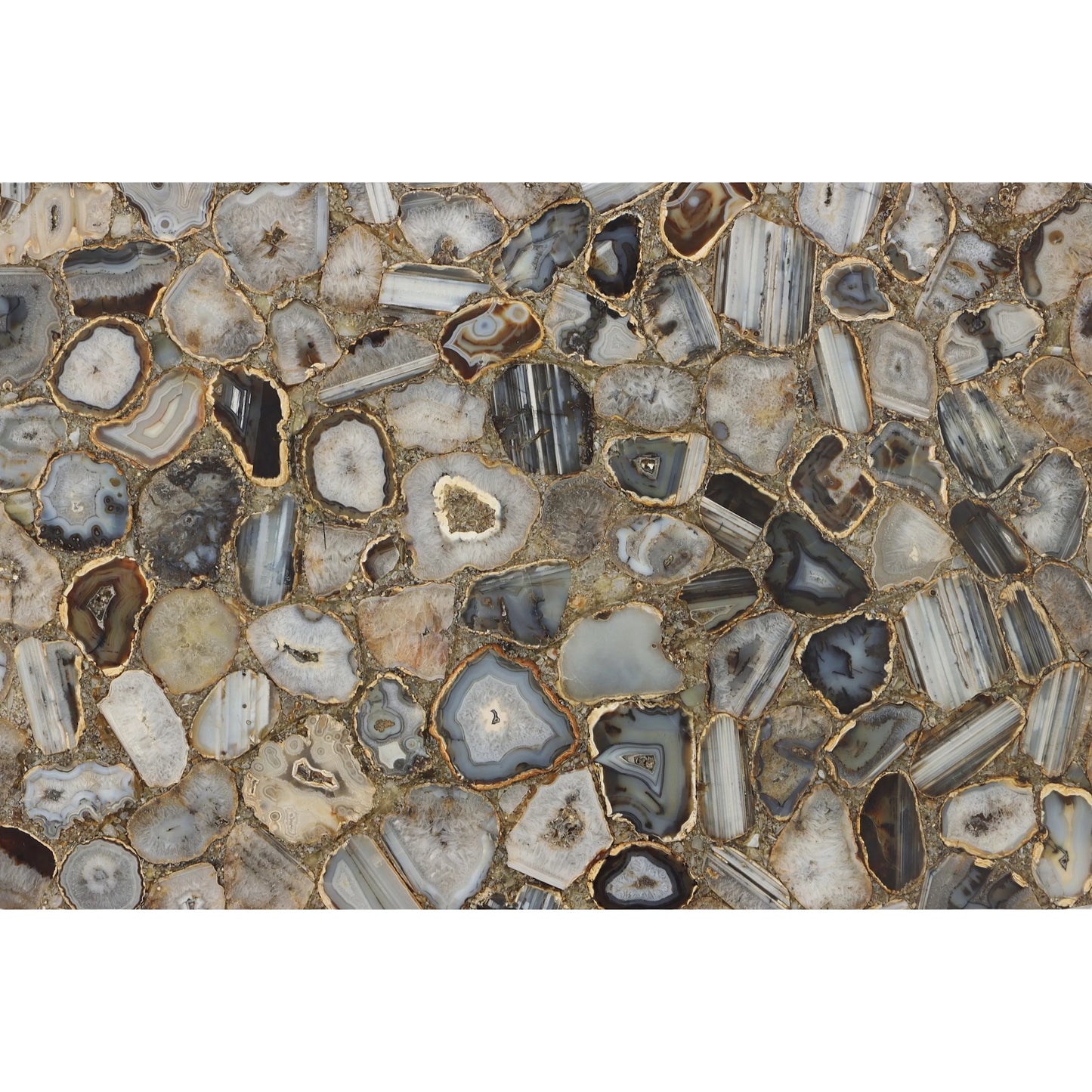 003 SI-2015899 | Closeup | Agate Cladded Center Table by Maitland-Smith. Made from unique in a modern style.