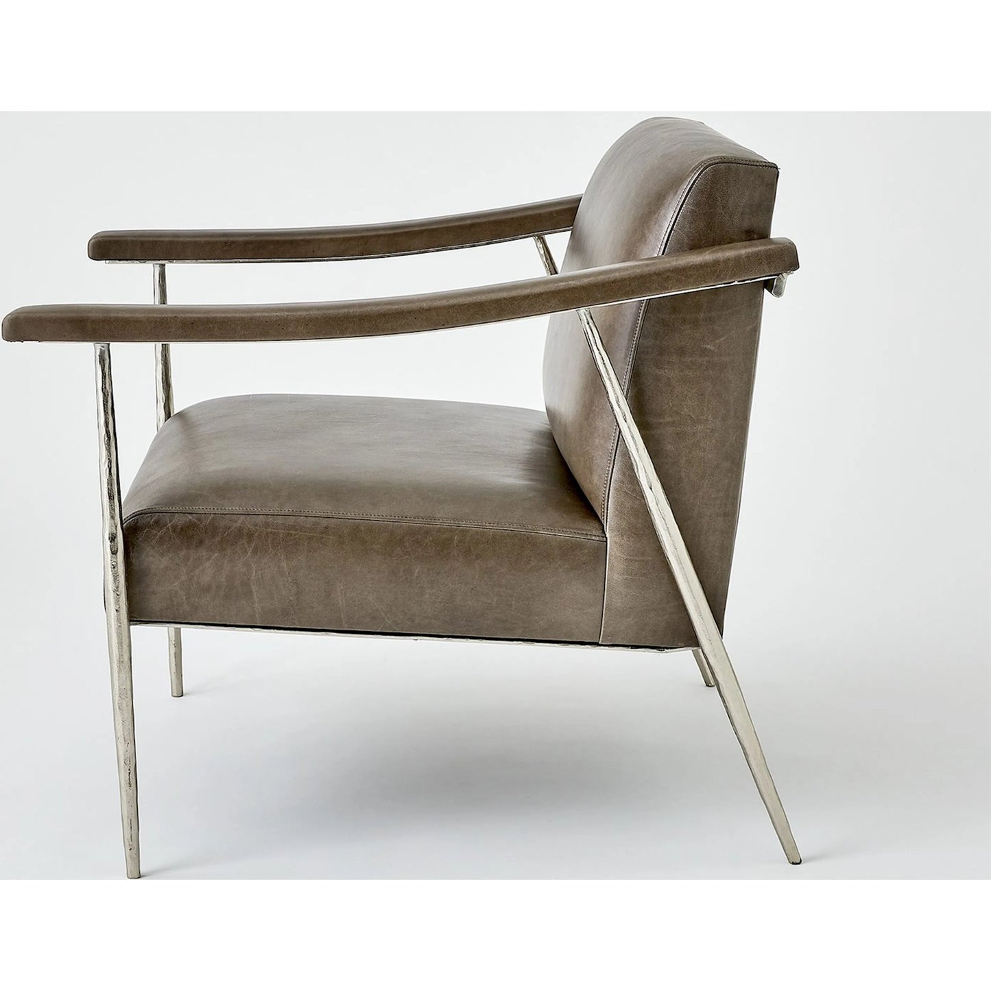 005 SI-2323867 | Additional Silo | L Brooks Leather Chair by Global Views in nickel. Made from unique in a unique style.