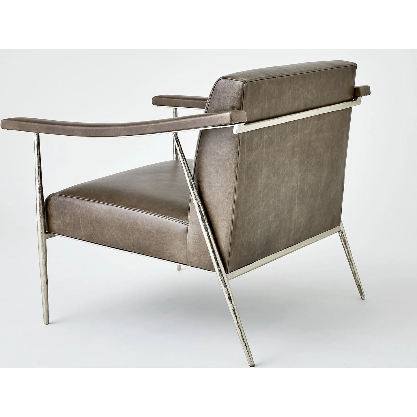 009 SI-2323867 | Additional Silo | L Brooks Leather Chair by Global Views in nickel. Made from unique in a unique style.