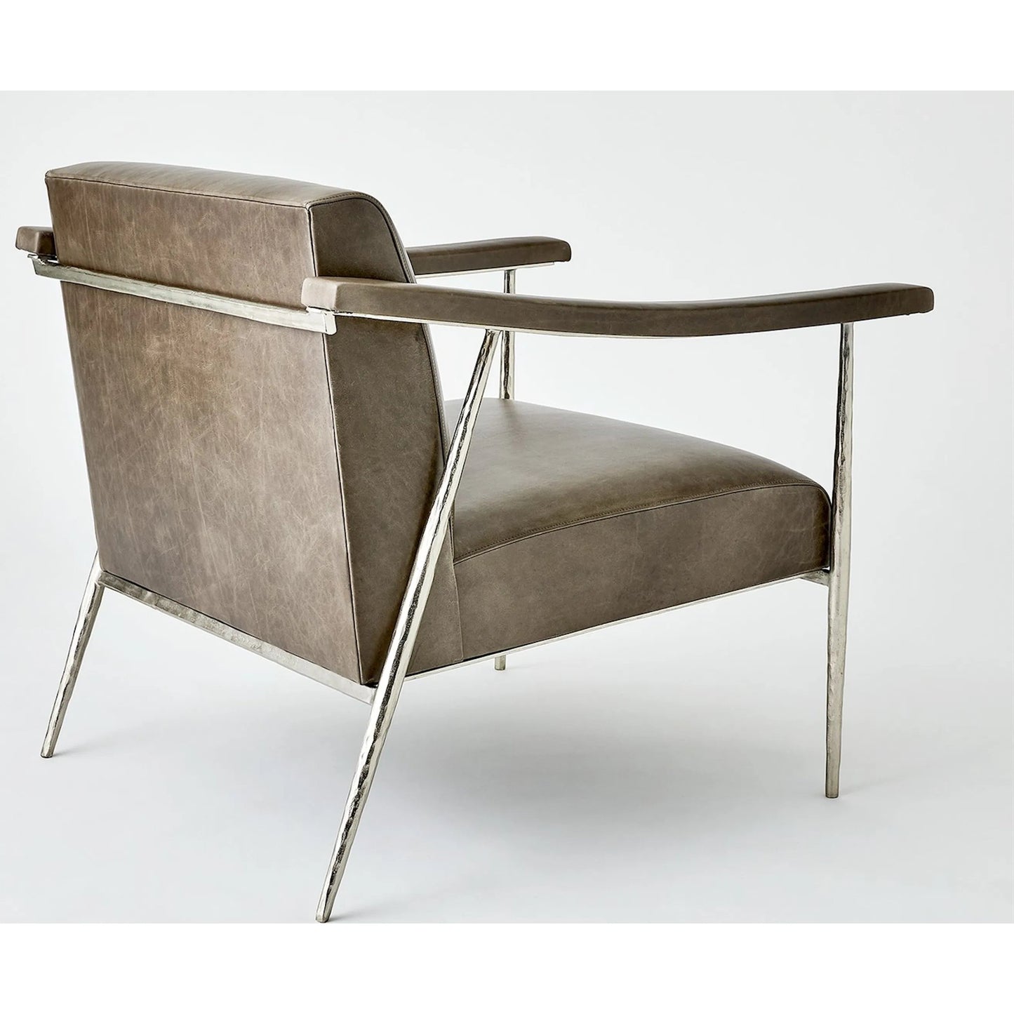 006 SI-2323867 | Additional Silo | L Brooks Leather Chair by Global Views in nickel. Made from unique in a unique style.