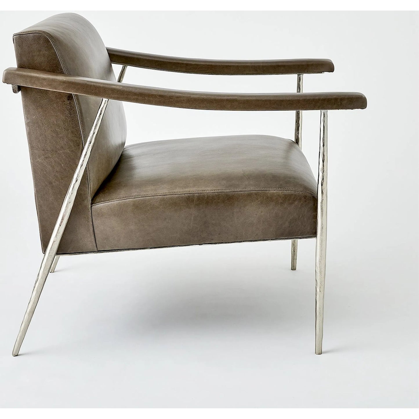 004 SI-2323867 | Additional Silo | L Brooks Leather Chair by Global Views in nickel. Made from unique in a unique style.