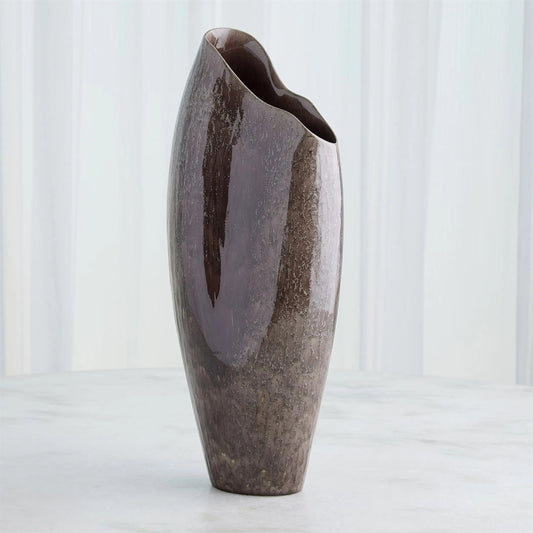 Horn Amethyst Vase by Global Views in amethyst. Made from unique in a modern style.