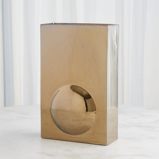 Symbiotic Vase by Global Views in bronze. Made from unique in a modern style.